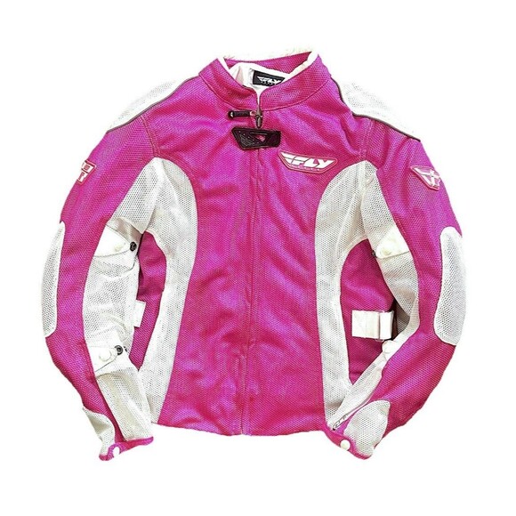 Fly Racing CoolPro II Pink Biker Padded Motorcycle Jacket W/ Zip Out Liner - Picture 1 of 8